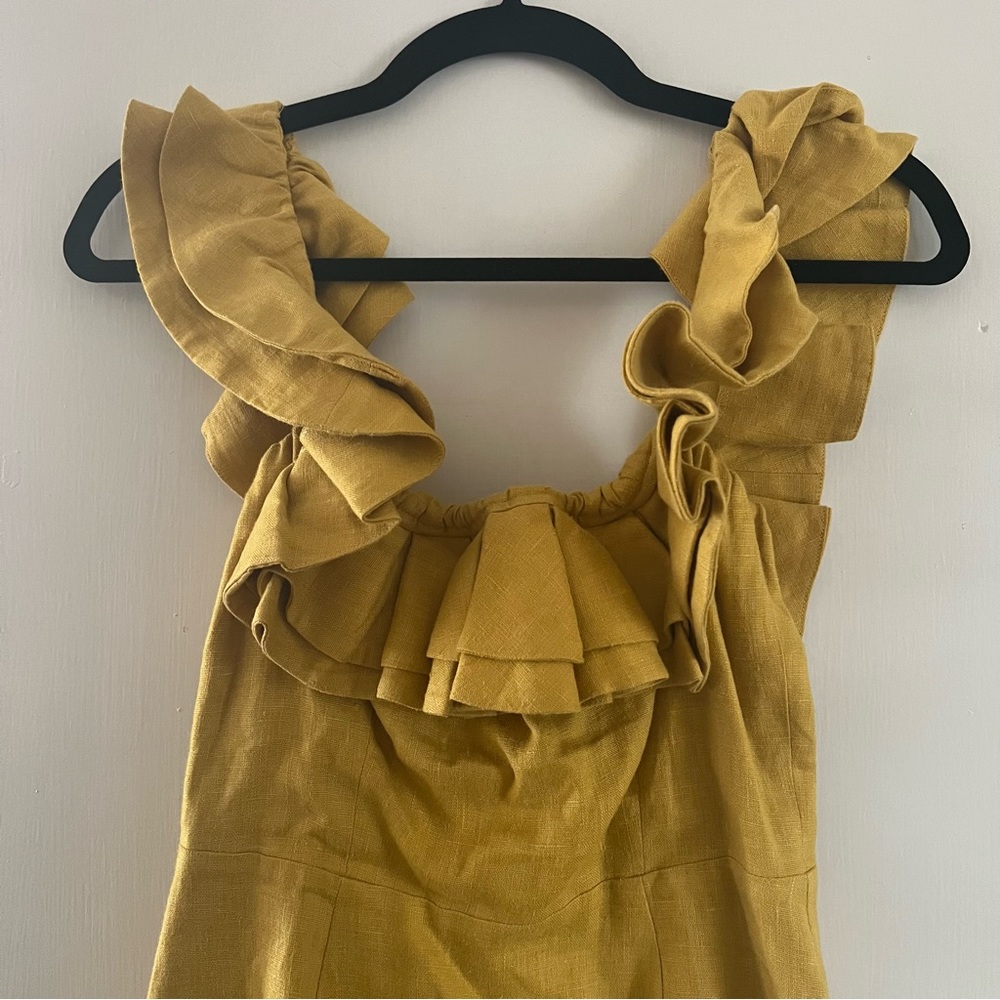 Reformation Off-the-Shoulder Ruffle Dress | Size 4 - Picture 9 of 9